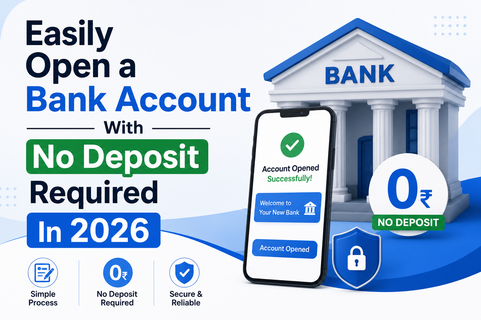 Easily Open a Bank Account With No Deposit Required